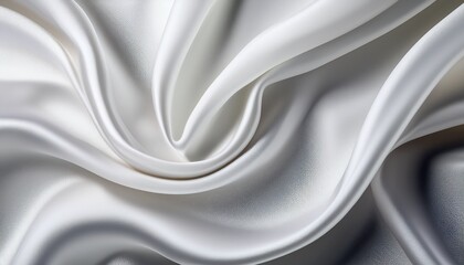 Obraz premium White Silk Fabric Texture with Smooth and Shiny Finish