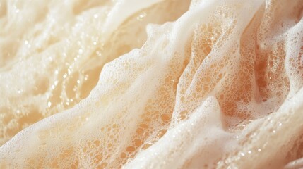 Obraz premium Soft, creamy foam undulates with intricate patterns, evoking a sense of calm and ethereal beauty.
