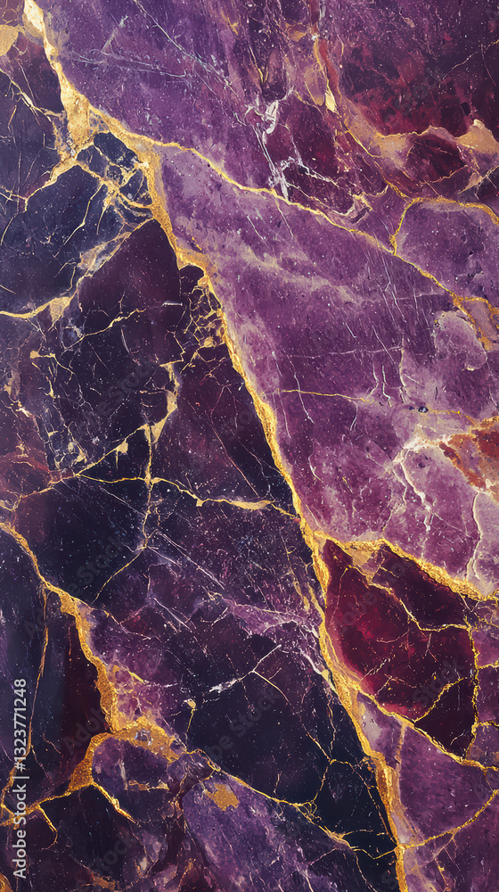 Poster amethyst geode: this image showcases the intricate beauty of an amethyst geode with a mosaic-like pa