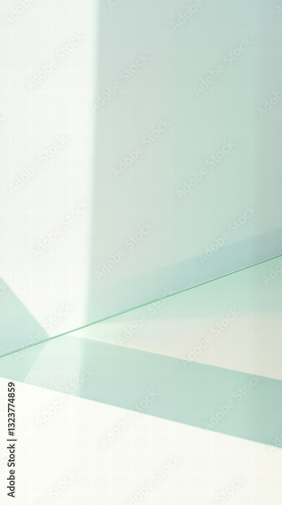 Aufkleber minimalist interior: clean lines and soft lighting define a modern interior space. a serene minimali