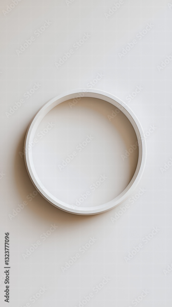 Poster abstract white circle: a minimalist and modern visual featuring a pristine white circle on a neutral