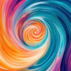 Obraz premium AbstractArt Vibrant Digital View Abstract Swirl Painting