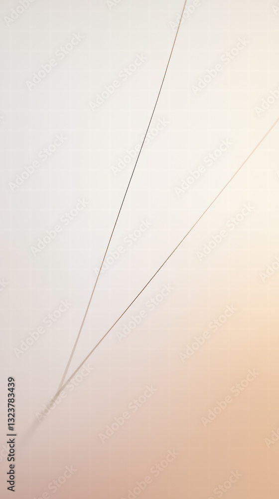 Poster subtle lines in light: minimalist composition of delicate lines against a soft, gradient backdrop, i