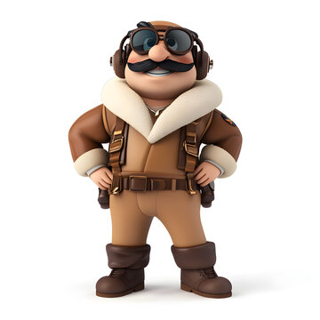 3d cartoon pilot