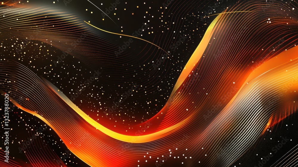 Poster abstract flowing lines: a dynamic and abstract composition features swirling, flowing lines in shade