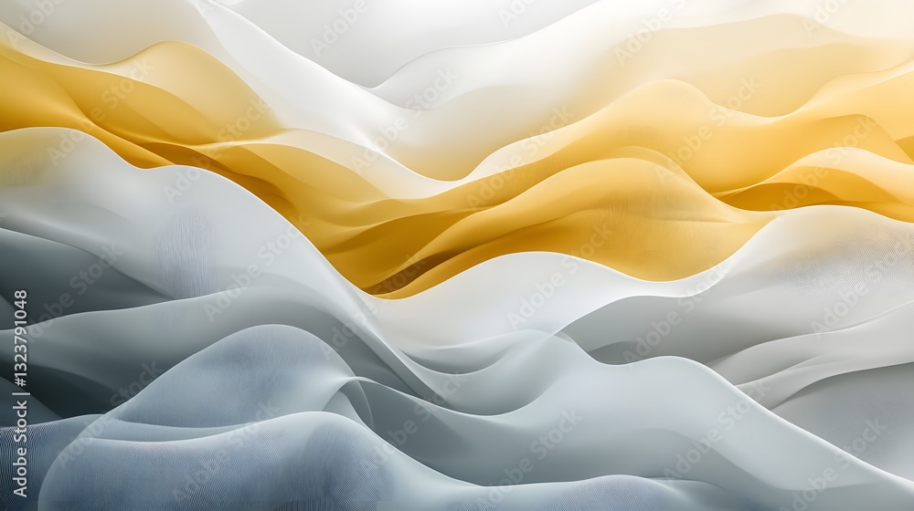 Poster a minimal abstract background in yellow, gray, and white, creating a modern and elegant design for c