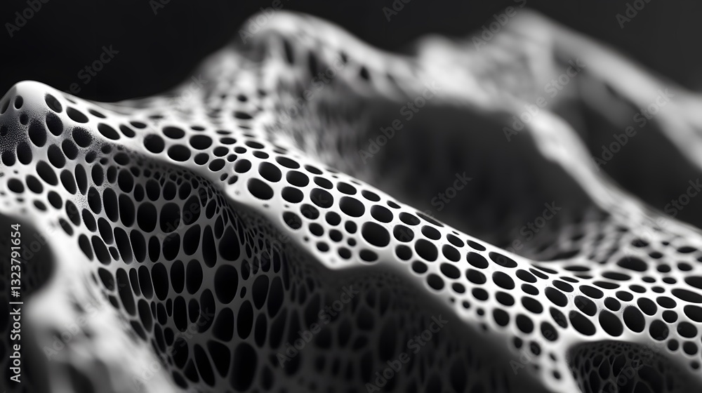 Poster a unique parametric abstraction design with chaotic elements, representing modern and artistic creat