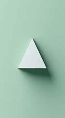 Fototapeta premium Minimalist Triangle: A simple, elegant triangle, perfectly centered against a solid background, representing geometric perfection and design.