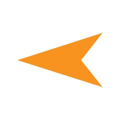 left orange arrow sign