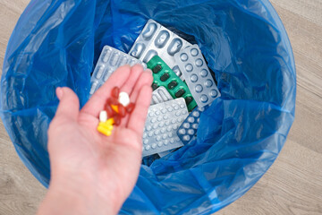 The pills are in the trash. Refusal of medicines.