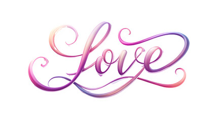 Obraz premium Elegant Love Calligraphy – Romantic Hand-Lettered Typography Design