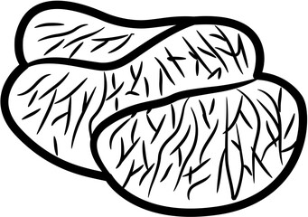 fresh juice orange slice coloring page