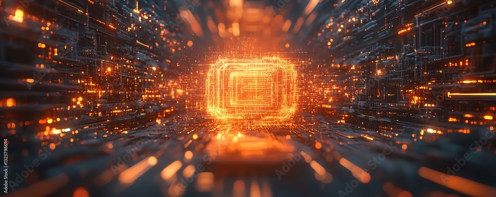 Aufkleber a hightech ai brain with intricate digital circuits