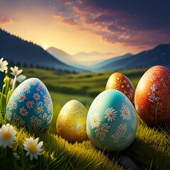 Artistic Decorated Egg, Coloring Easter