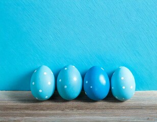Spring Serenity, Blue Colored Easter Eggs