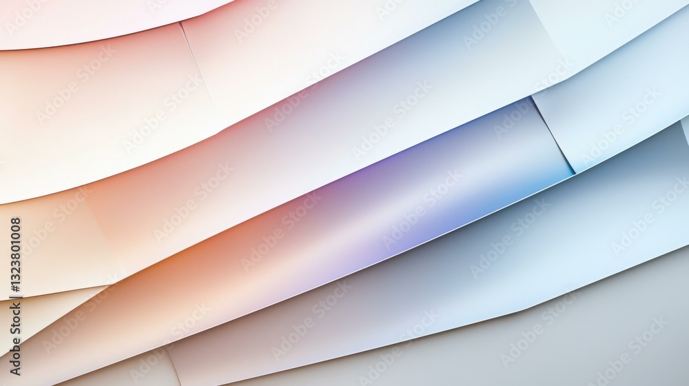 Poster abstract layered paper texture with gradient colors creates a serene and modern design perfect for d
