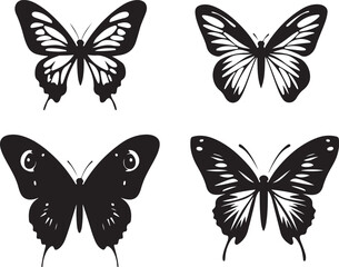 Elegant Butterfly Silhouettes Vector Bundle