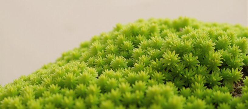 A pastel-tinted image of green moss textures at KLs Park on July 10th with an empty open backdrop