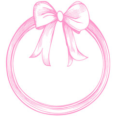 Vintage bow and ribbon frame.