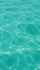 Obraz premium Retro-style design with grainy gradient textured waves in vibrant teal hues for a summer-themed abstract backdrop