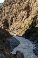 river in the canyon of the mountains
