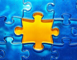 Yellow Piece in Blue Puzzle, Loneliness and Harmony