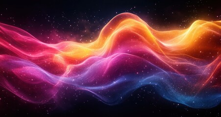 Obraz premium Energy Transfer Heat Wave Abstract 3D Visualization Colorful Waveforms Dynamic Rendering
