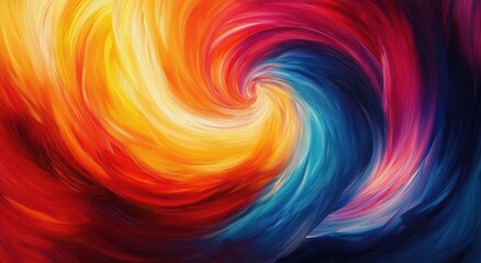 Fototapeta premium Abstract Swirling Colors Background with Vivid Red Yellow Blue Flow and Textures