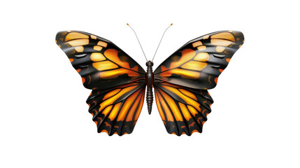 Fototapeta premium Butterfly showing its colorful wings on transparent background