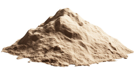 large pile of fine sand isolated on white background