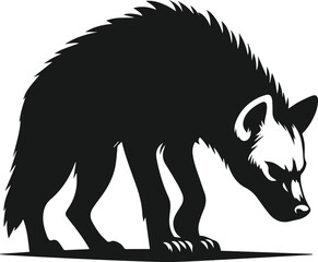 vector illustration of a hyena