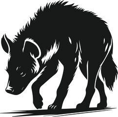 black hyena vector illustration