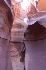 USA Antelope Canyon on a cloudy spring day