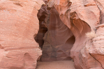 USA Antelope Canyon on a cloudy spring day