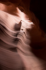 USA Antelope Canyon on a cloudy spring day