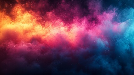 Obraz premium Vibrant abstract clouds with colorful gradients creating a cosmic atmosphere at night