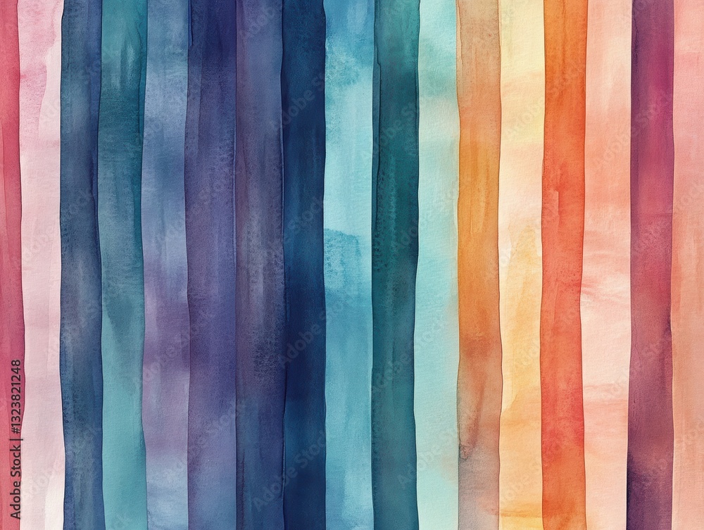Poster color spectrum: abstract artwork presents a spectrum of vertical lines, each a unique shade, blendin