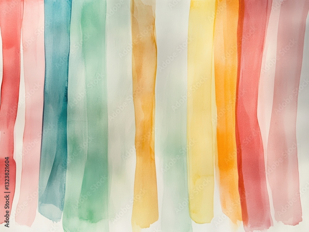 Poster colorful brushstrokes: a captivating display of vibrant brushstrokes in a rainbow of colors, arrange
