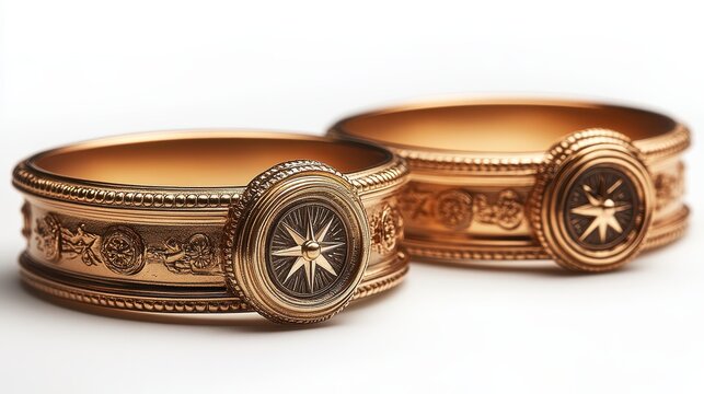 Sleek nautical-inspired wrist cuffs, featuring a decorative compass design, add a dash of maritime charm to any ensemble, whether it s casual wear or a themed event.