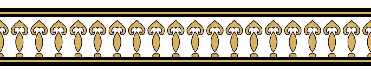 Vintage ornamental border design with ethnic pattern.