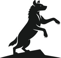 vector illustration of a hyena