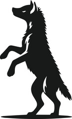 hyena black and white