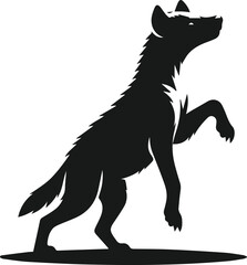 black hyena silhouette