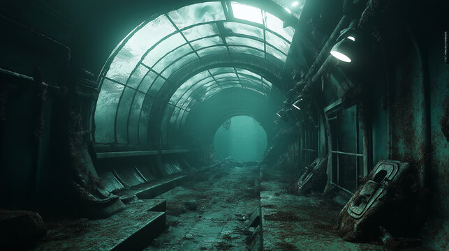 Abandoned Deep-Sea Lab &ndash; Sunken Sci-Fi Background