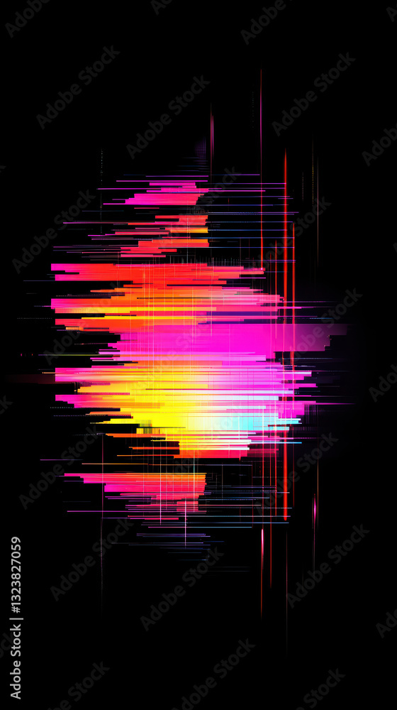 Poster digital abstract background: a vibrant and dynamic abstract digital artwork, bursting with color and