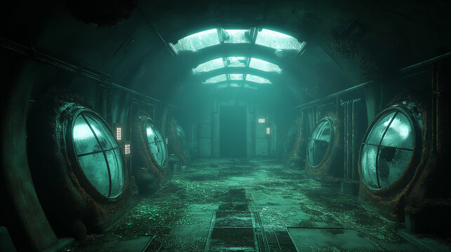 Abandoned Deep-Sea Lab &ndash; Sunken Sci-Fi Background