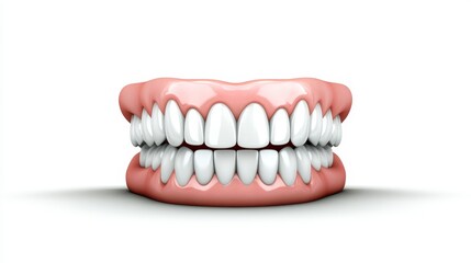 Fototapeta premium 3d illustration of teeth with missing teeth visual representation of dental health