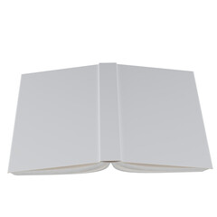 Open Blank Book with White Pages isolated on white