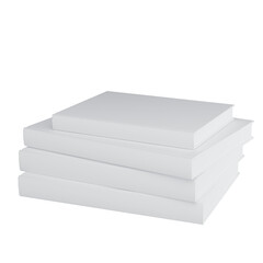 Stack of white books white paper