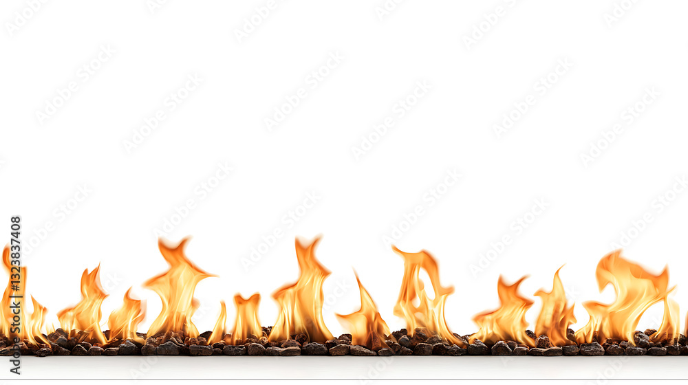 Poster dynamic fire flames display isolated background image minimalist environment close-up view energy co